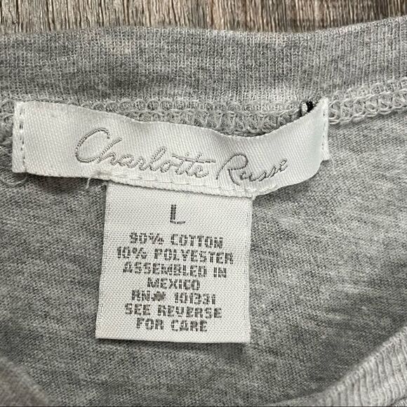 Charlotte Russe Short Sleeve Gray I’m Kind Of A Big Deal Tshirt Teal Letters Lrg - Picture 11 of 11